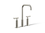 KOHLER K-14408-4-SN Purist Widespread Bathroom Sink Faucet With Lever Handles, 1.2 Gpm - Vibrant Polished Nickel