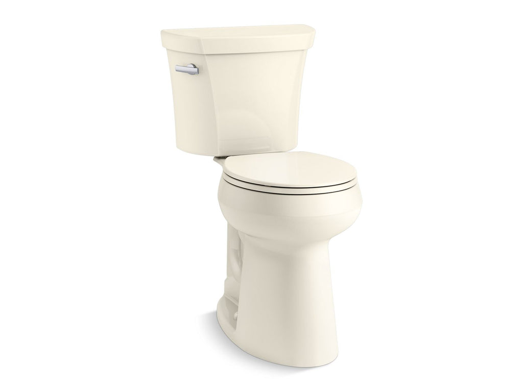 KOHLER K-35716-96 Highline Tall Two-Piece Round-Front Toilet, 1.28 Gpf - Biscuit