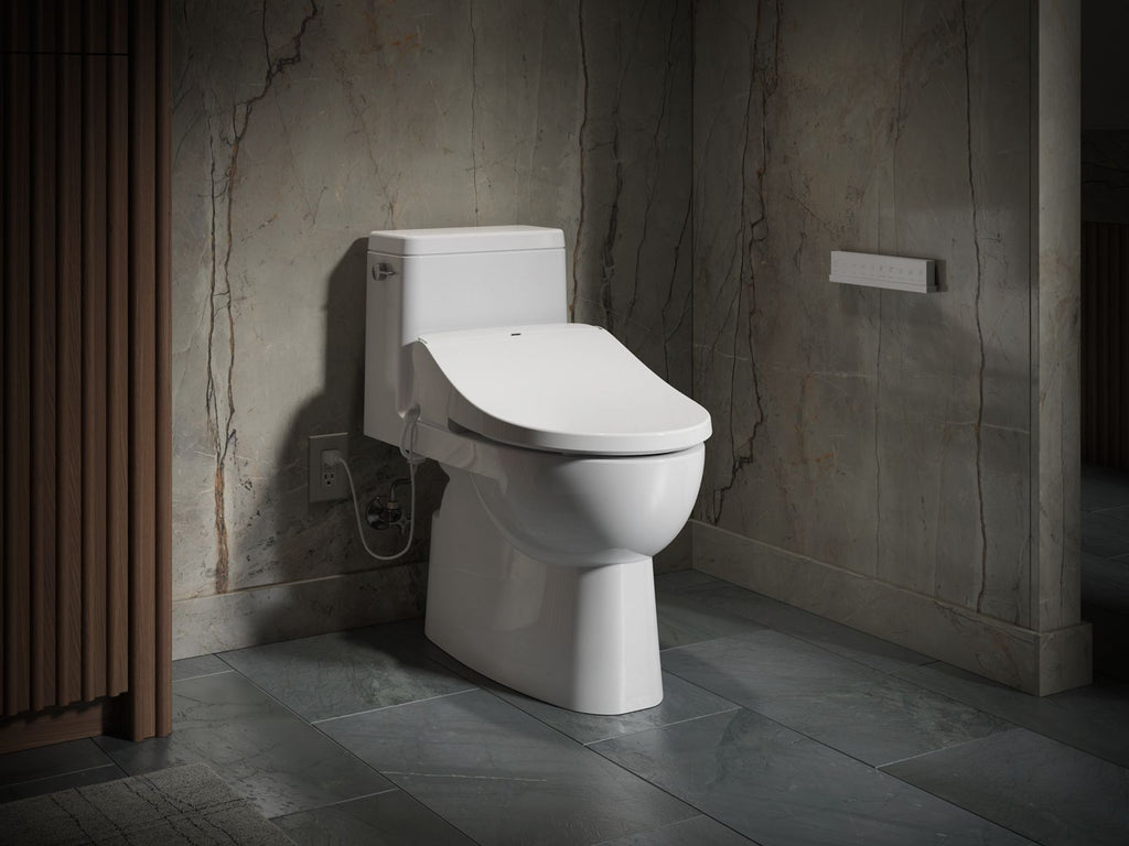 KOHLER K-30805-0 Purewash E880 Elongated Bidet Toilet Seat With Remote Control - White