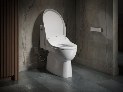 KOHLER K-30804-0 PureWash E880 Round-front bidet toilet seat with remote control - White