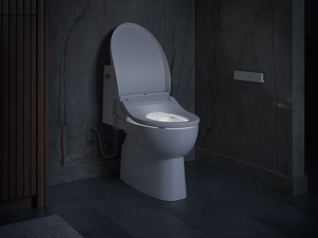 KOHLER K-30805-0 Purewash E880 Elongated Bidet Toilet Seat With Remote Control - White