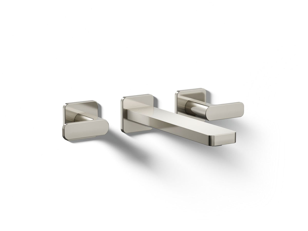 KOHLER K-T27120-4-SN Parallel Wall-Mount Bathroom Sink Faucet Trim, 1.2 Gpm - Vibrant Polished Nickel