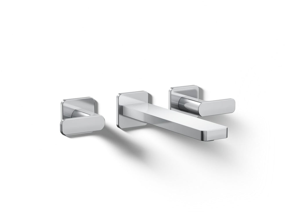 KOHLER K-T27120-4-CP Parallel Wall-Mount Bathroom Sink Faucet Trim, 1.2 Gpm - Polished Chrome