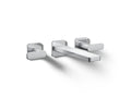 KOHLER K-T27120-4-CP Parallel Wall-Mount Bathroom Sink Faucet Trim, 1.2 Gpm - Polished Chrome