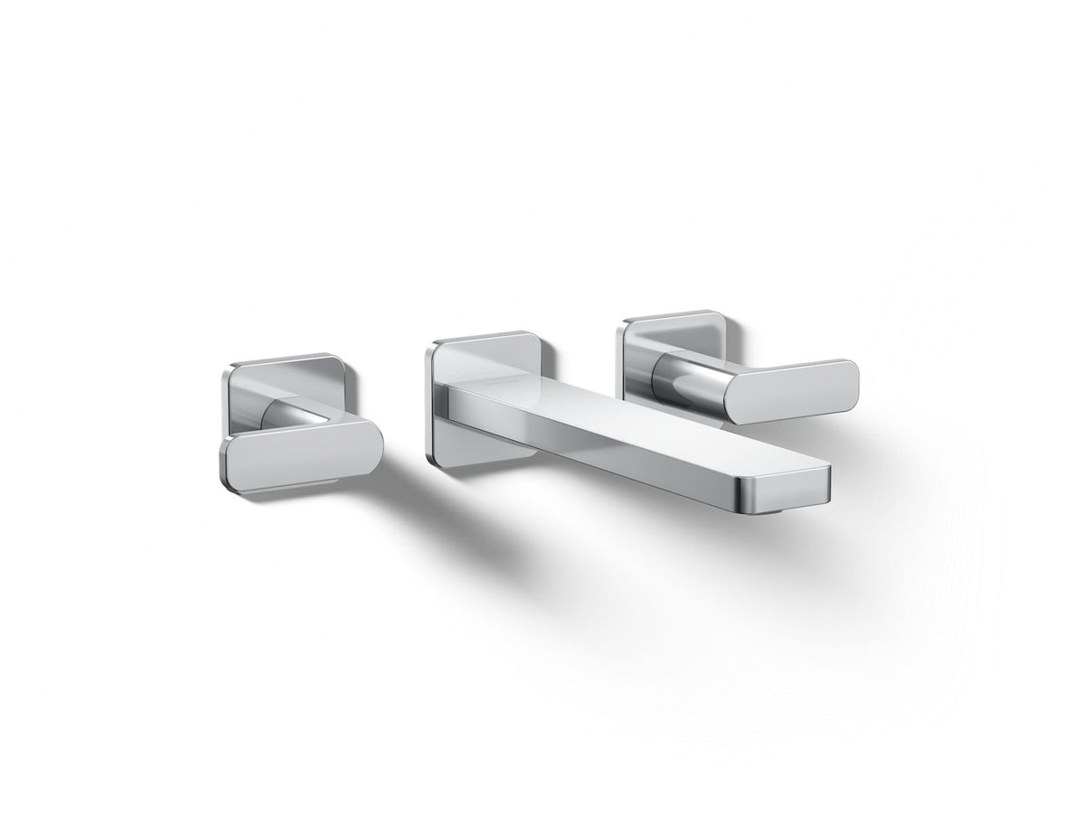 KOHLER K-T27120-4-CP Parallel Wall-Mount Bathroom Sink Faucet Trim, 1.2 Gpm - Polished Chrome