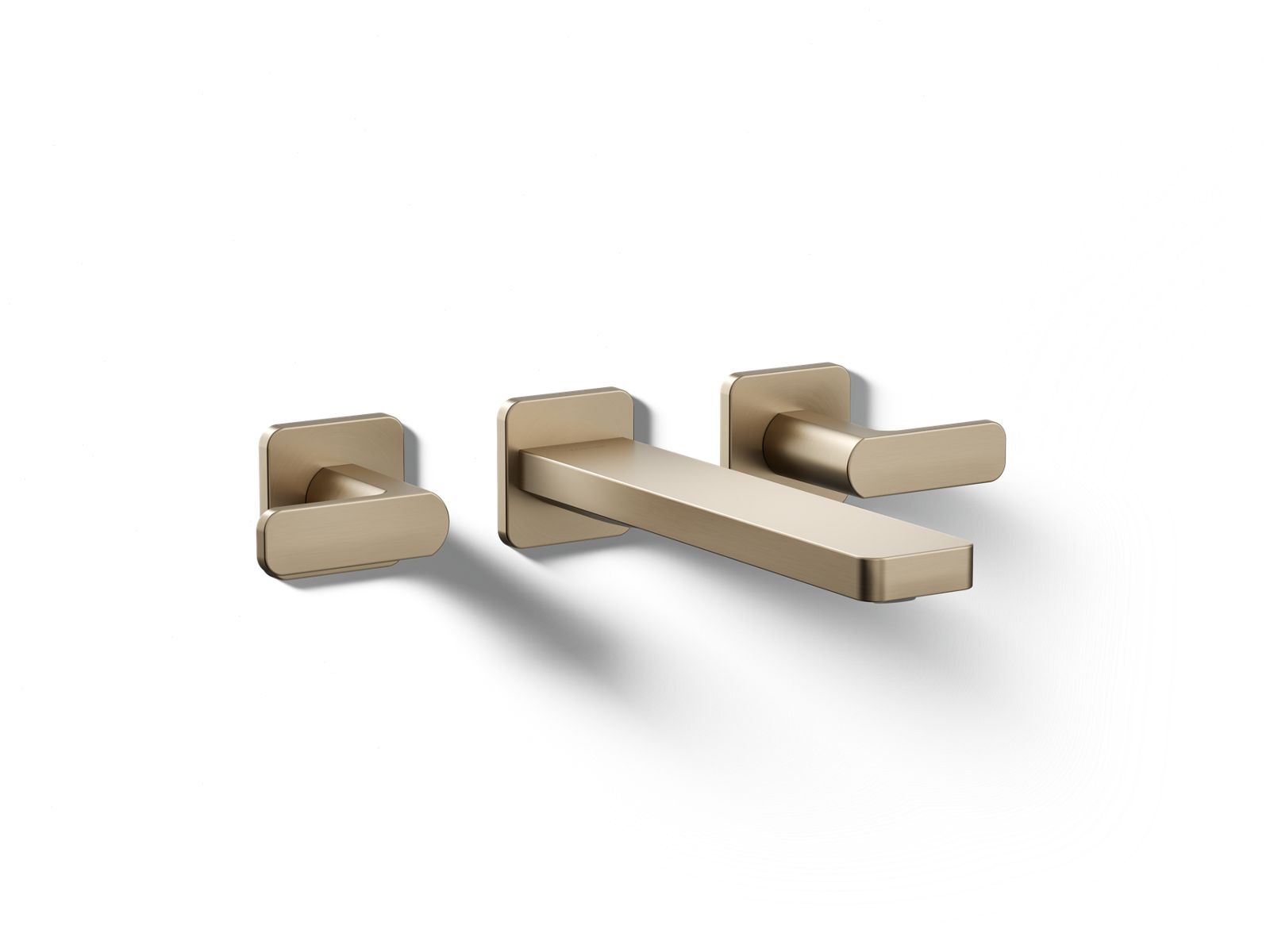 KOHLER K-T27120-4-BV Parallel Wall-Mount Bathroom Sink Faucet Trim, 1.2 Gpm - Vibrant Brushed Bronze