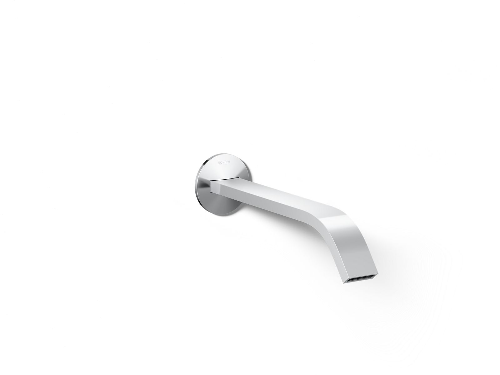 KOHLER K-T23888-CP Components Wall-Mount Bathroom Sink Faucet Spout With Ribbon Design, 1.2 Gpm - Polished Chrome