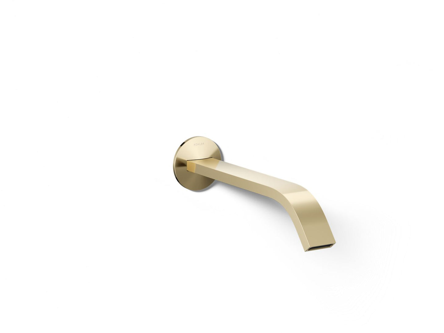 KOHLER K-T23888-AF Components Wall-Mount Bathroom Sink Faucet Spout With Ribbon Design, 1.2 Gpm In Vibrant French Gold