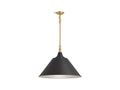 KOHLER K-42203-PE01-BML Varla 24" Pendant - Black With Brass Trim