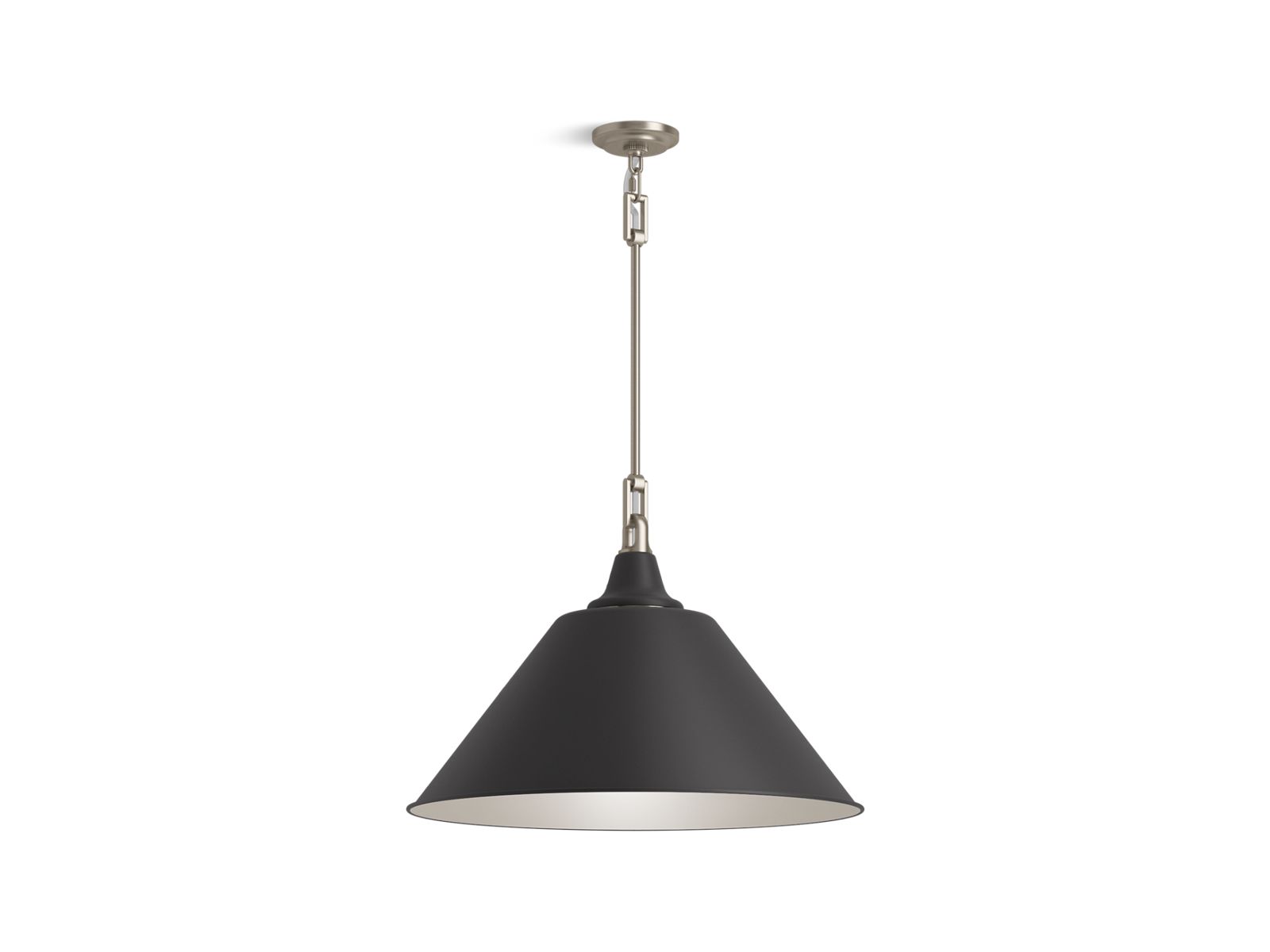 KOHLER K-42203-PE01-MSL Varla 24" Pendant - Matte Black With Brushed Nickel