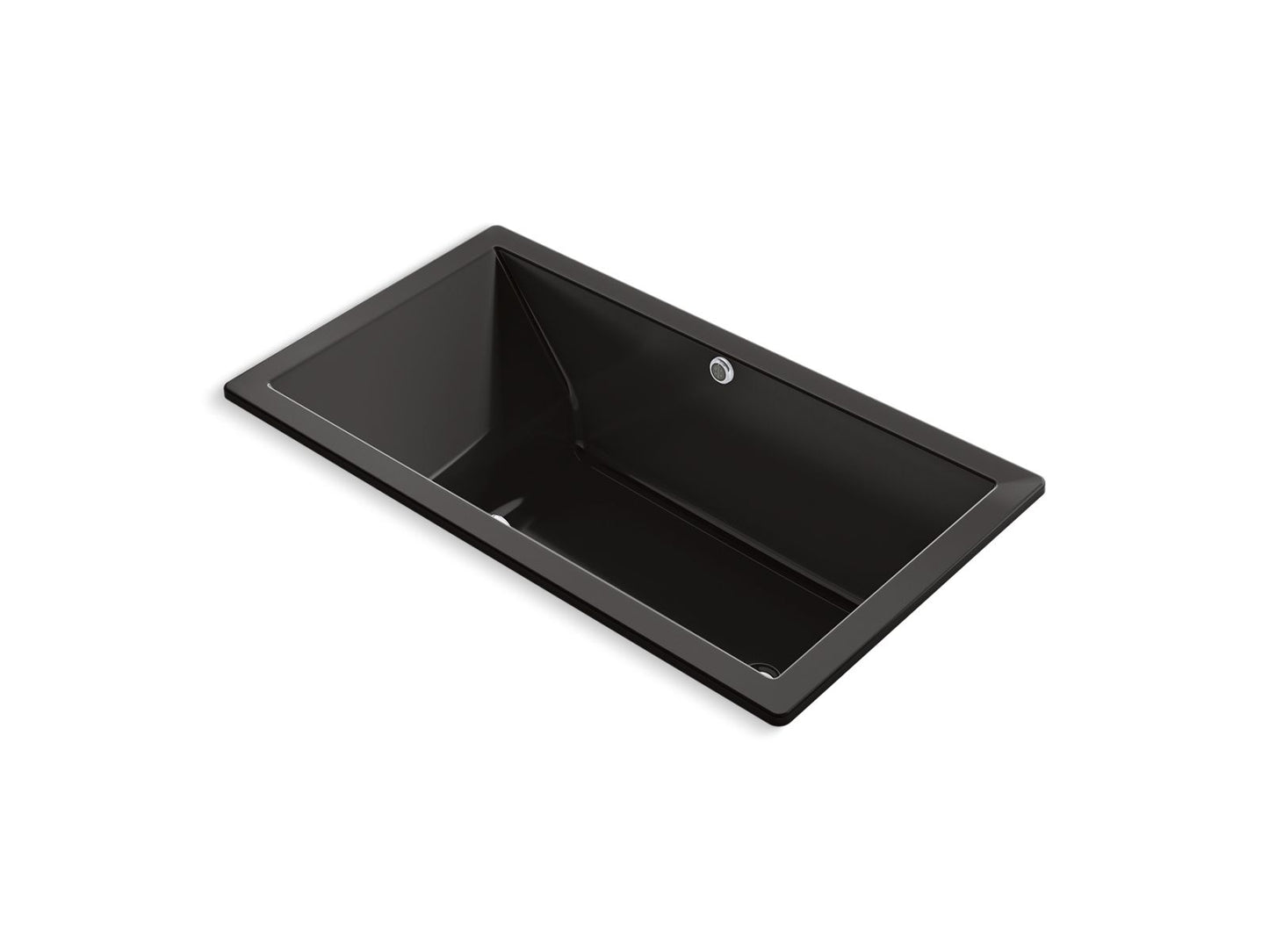 KOHLER K-1173-GHW-7 Underscore 66" X 36" Drop-In Heated Bubblemassage Air Bath In Black Black