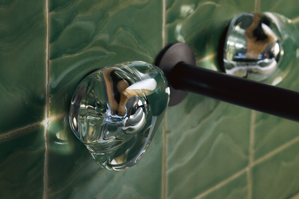 KOHLER K-T77981-CLG-2MB Landshapes By Daniel Arsham Wall-Mount Bathroom Sink Faucet Handle Trim - Vibrant Brushed Moderne Brass