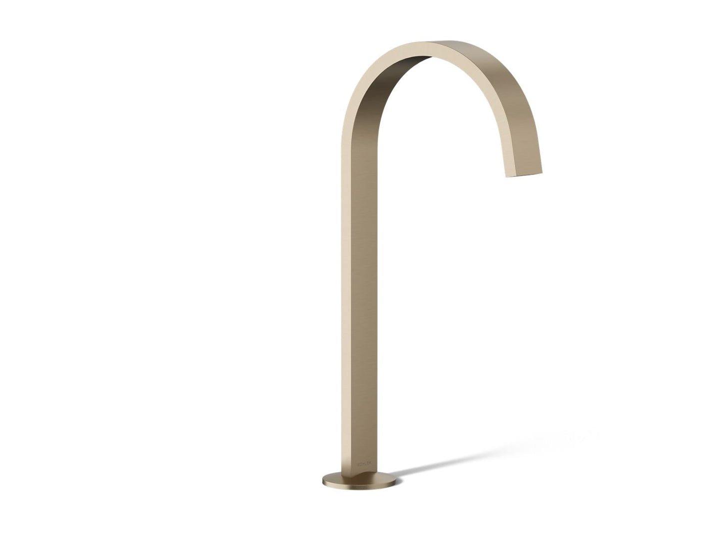 KOHLER K-77966-BV Components Bathroom Sink Faucet Spout With Ribbon Design, 1.2 Gpm In Vibrant Brushed Bronze