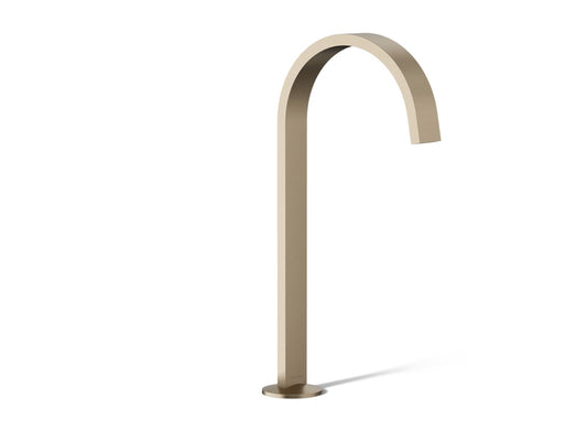 KOHLER K-77966-BV Components Bathroom Sink Faucet Spout With Ribbon Design, 1.2 Gpm In Vibrant Brushed Bronze