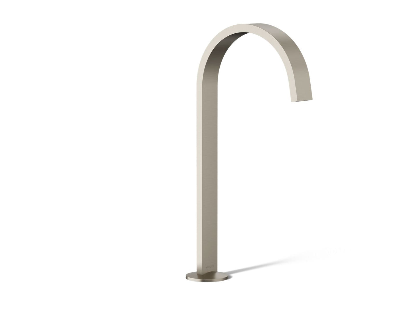 KOHLER K-77966-BN Components Bathroom Sink Faucet Spout With Ribbon Design, 1.2 Gpm In Vibrant Brushed Nickel