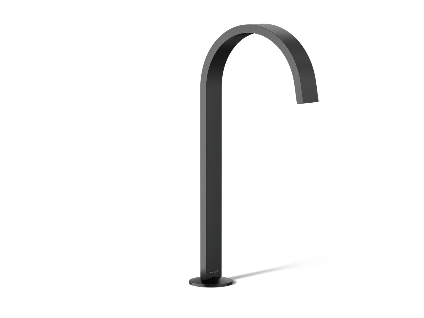 KOHLER K-77966-BL Components Bathroom Sink Faucet Spout With Ribbon Design, 1.2 Gpm In Matte Black