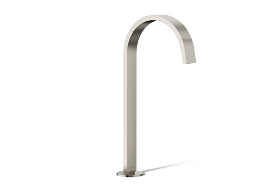 KOHLER K-77966-SN Components Bathroom Sink Faucet Spout With Ribbon Design, 1.2 Gpm In Vibrant Polished Nickel