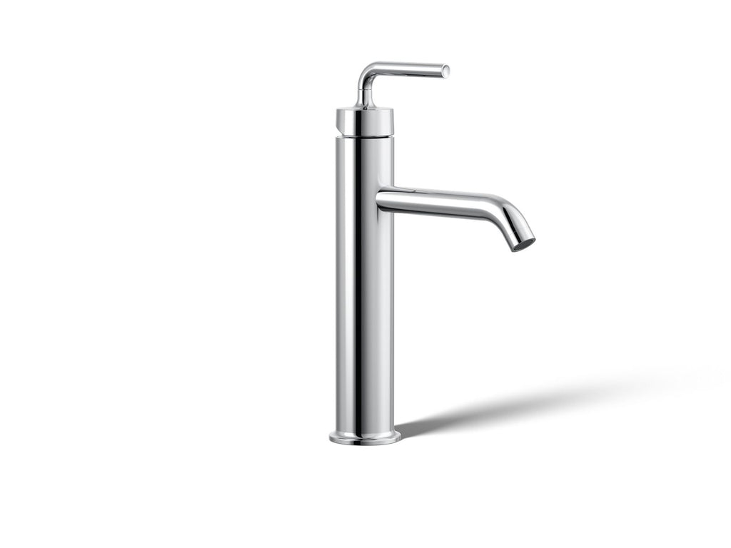 KOHLER K-14404-4A-CP Purist Tall Single-Handle Bathroom Sink Faucet With Lever Handle, 1.2 Gpm - Polished Chrome