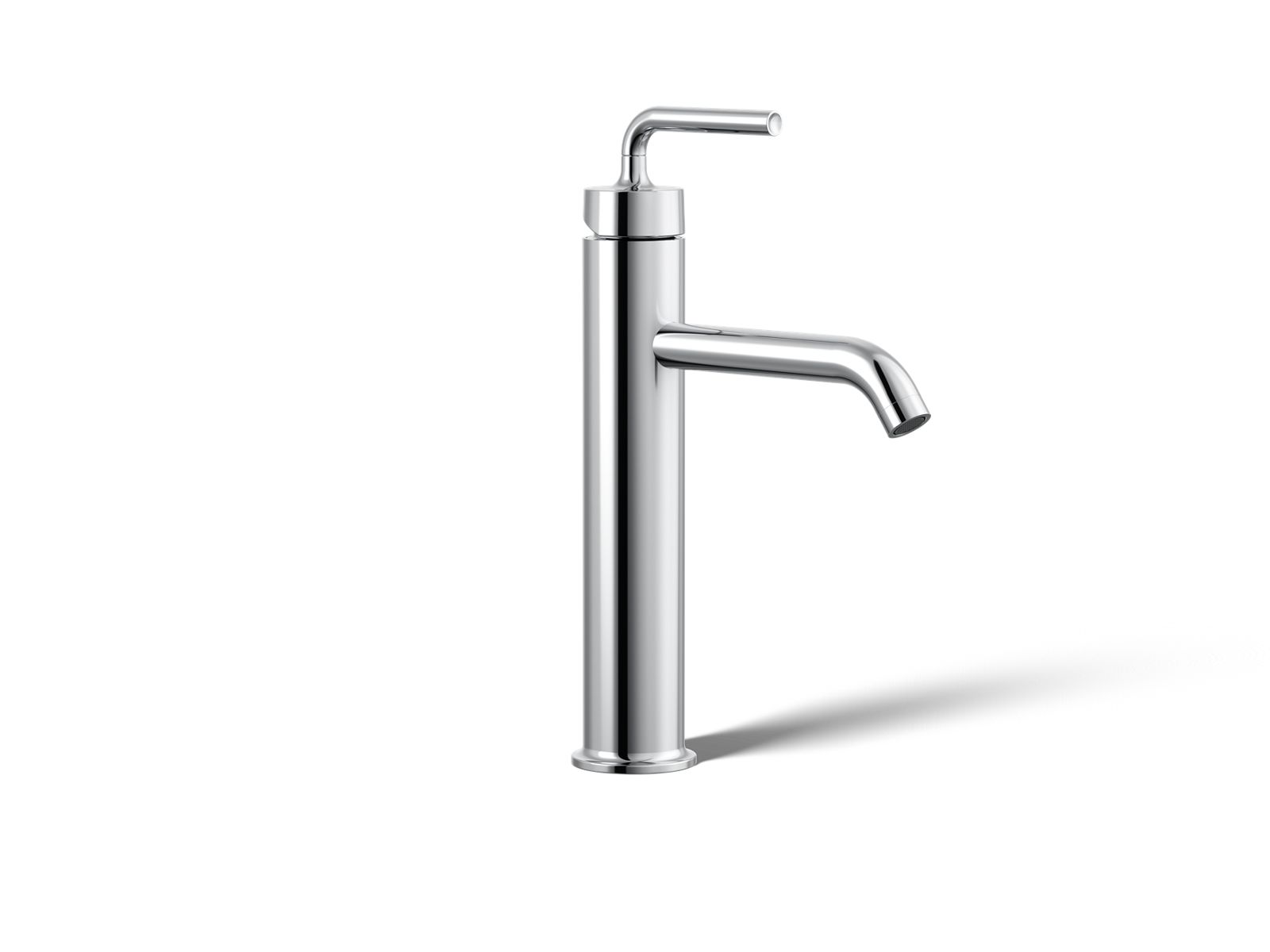 KOHLER K-14404-4A-CP Purist Tall Single-Handle Bathroom Sink Faucet With Lever Handle, 1.2 Gpm - Polished Chrome