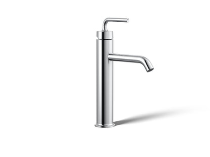 KOHLER K-14404-4A-CP Purist Tall single-handle bathroom sink faucet with Lever handle, 1.2 gpm - Polished Chrome