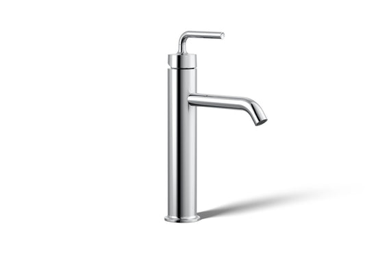 KOHLER K-14404-4A-CP Purist Tall single-handle bathroom sink faucet with Lever handle, 1.2 gpm - Polished Chrome