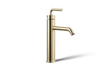 KOHLER K-14404-4A-AF Purist Tall Single-Handle Bathroom Sink Faucet With Lever Handle, 1.2 Gpm - Vibrant French Gold