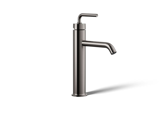 KOHLER K-14404-4A-TT Purist Tall Single-Handle Bathroom Sink Faucet With Lever Handle, 1.2 Gpm In Vibrant Titanium