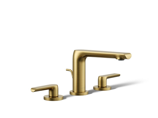 KOHLER K-97352-4K-2MB Avid Widespread Bathroom Sink Faucet, 1.0 Gpm In Vibrant Brushed Moderne Brass