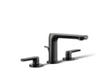 KOHLER K-97352-4-BL Avid Widespread Bathroom Sink Faucet, 1.2 Gpm - Matte Black