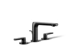 KOHLER K-97352-4-BL Avid Widespread Bathroom Sink Faucet, 1.2 Gpm - Matte Black