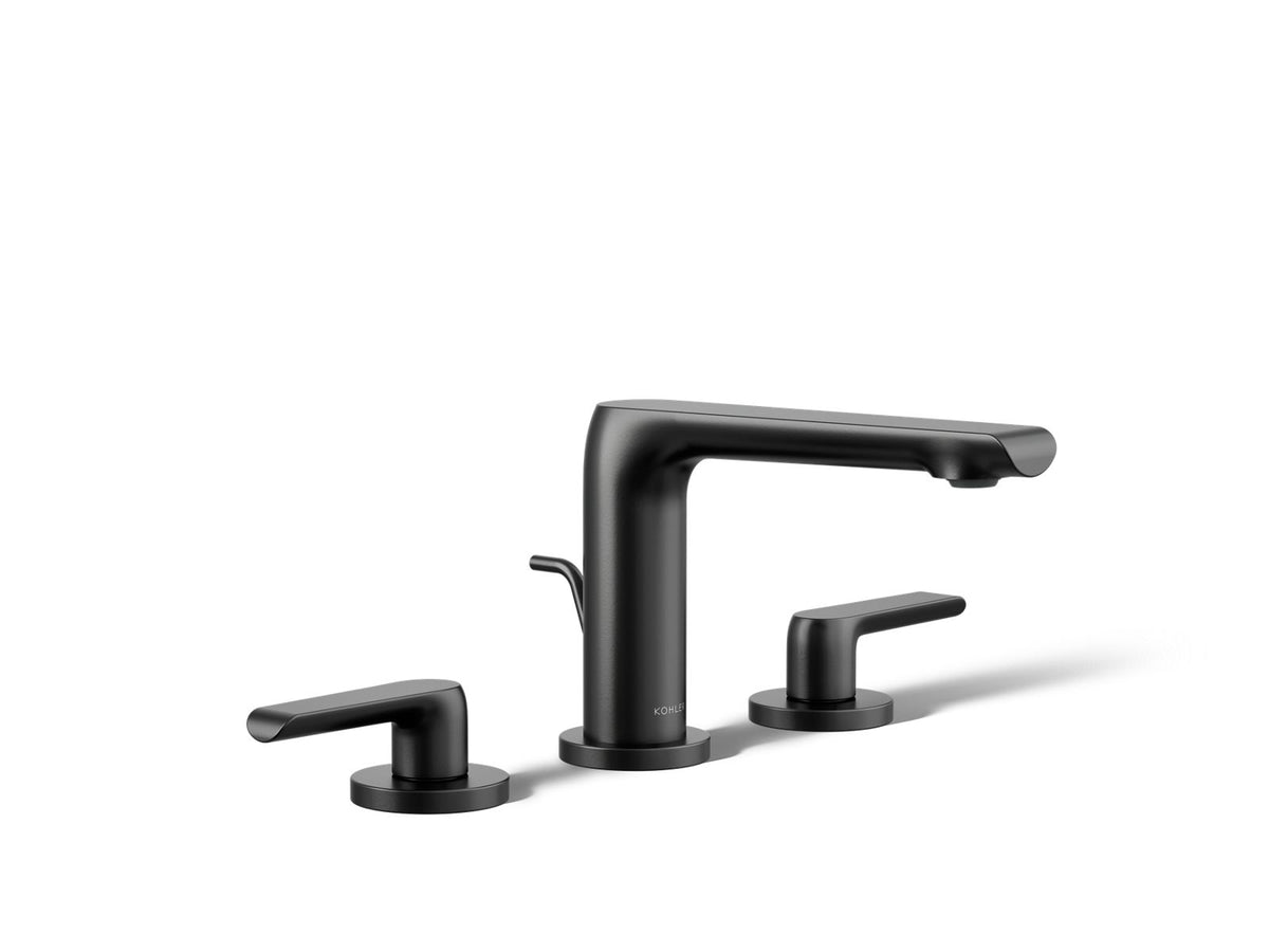 KOHLER K-97352-4-BL Avid Widespread Bathroom Sink Faucet, 1.2 Gpm - Matte Black