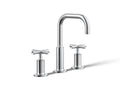 KOHLER K-14406-3-CP Purist Widespread Bathroom Sink Faucet With Cross Handles, 1.2 Gpm - Polished Chrome