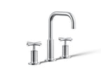 KOHLER K-14406-3-CP Purist Widespread Bathroom Sink Faucet With Cross Handles, 1.2 Gpm - Polished Chrome