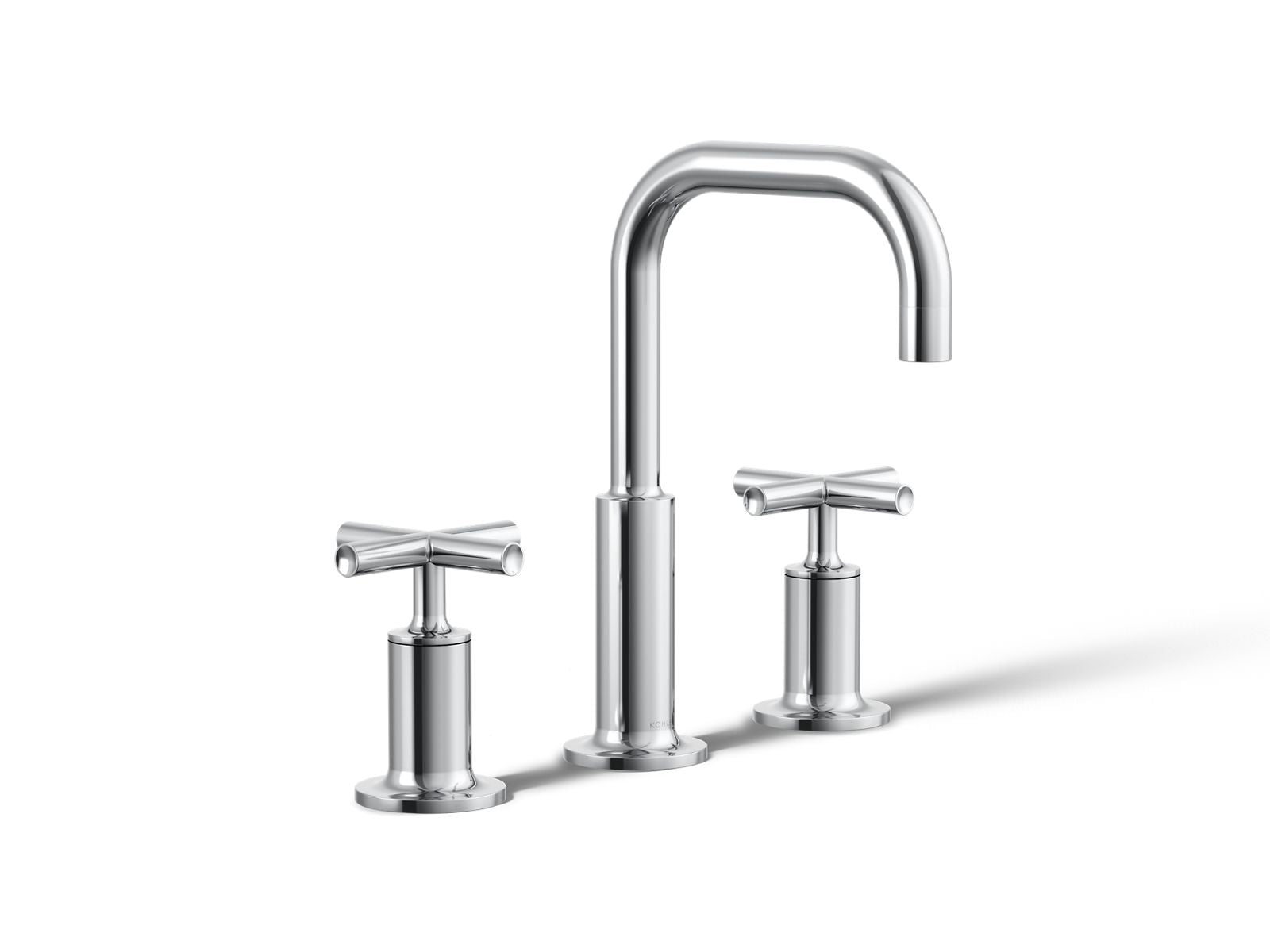 KOHLER K-14406-3-CP Purist Widespread Bathroom Sink Faucet With Cross Handles, 1.2 Gpm - Polished Chrome
