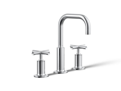 KOHLER K-14406-3-CP Purist Widespread bathroom sink faucet with Cross handles, 1.2 gpm - Polished Chrome