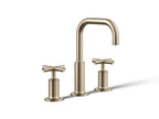 KOHLER K-14406-3-BV Purist Widespread Bathroom Sink Faucet With Cross Handles, 1.2 Gpm - Vibrant Brushed Bronze