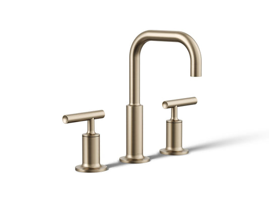 KOHLER K-14406-4-BV Purist Widespread Bathroom Sink Faucet With Lever Handles, 1.2 Gpm In Vibrant Brushed Bronze