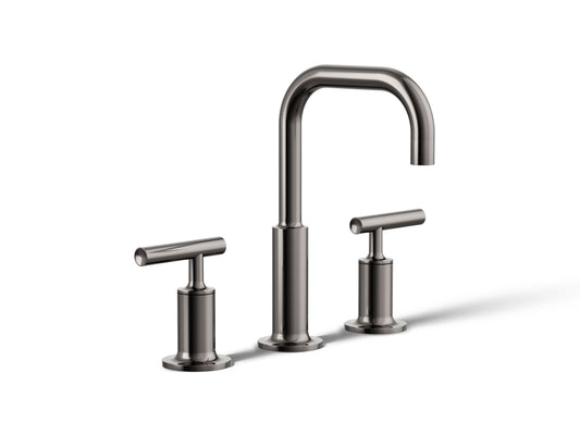 KOHLER K-14406-4-TT Purist Widespread bathroom sink faucet with Lever handles, 1.2 gpm - Vibrant Titanium