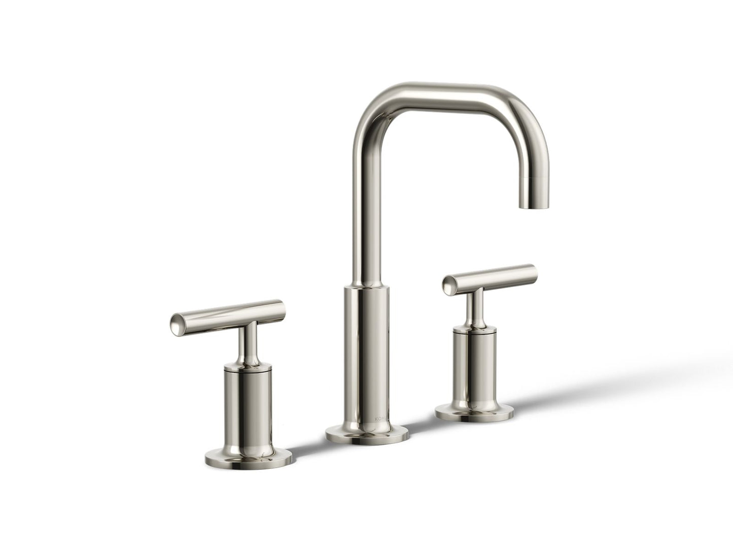 KOHLER K-14406-4-SN Purist Widespread Bathroom Sink Faucet With Lever Handles, 1.2 Gpm In Vibrant Polished Nickel