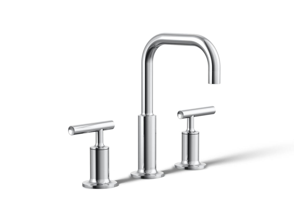 KOHLER K-14406-4-CP Purist Widespread Bathroom Sink Faucet With Lever Handles, 1.2 Gpm - Polished Chrome