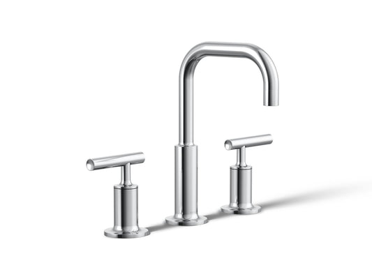 KOHLER K-14406-4-CP Purist Widespread bathroom sink faucet with Lever handles, 1.2 gpm - Polished Chrome