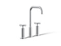 KOHLER K-14408-3-CP Purist Widespread Bathroom Sink Faucet With Cross Handles, 1.2 Gpm - Polished Chrome