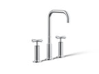 KOHLER K-14408-3-CP Purist Widespread Bathroom Sink Faucet With Cross Handles, 1.2 Gpm - Polished Chrome