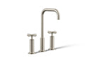 KOHLER K-14408-3-BN Purist Widespread Bathroom Sink Faucet With Cross Handles, 1.2 Gpm - Vibrant Brushed Nickel