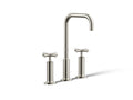 KOHLER K-14408-3-SN Purist Widespread Bathroom Sink Faucet With Cross Handles, 1.2 Gpm - Vibrant Polished Nickel