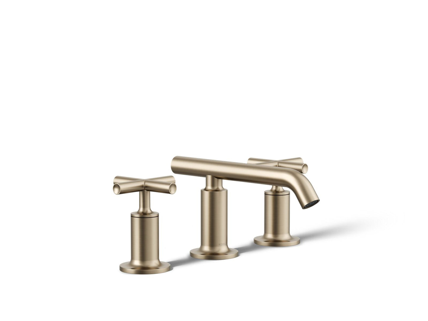 KOHLER K-14410-3-BV Purist Widespread bathroom sink faucet with Cross handles, 1.2 gpm - Vibrant Brushed Bronze