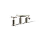 KOHLER K-14410-3-SN Purist Widespread Bathroom Sink Faucet With Cross Handles, 1.2 Gpm - Vibrant Polished Nickel