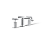 KOHLER K-14410-3-CP Purist Widespread Bathroom Sink Faucet With Cross Handles, 1.2 Gpm - Polished Chrome
