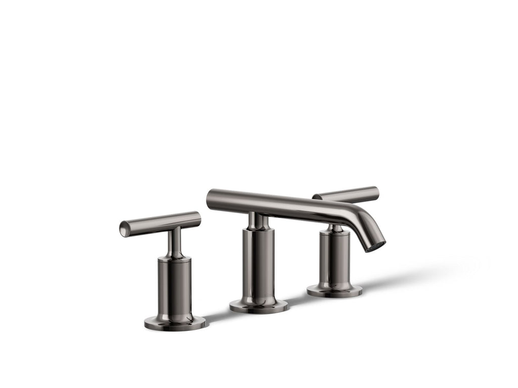 KOHLER K-14410-4-TT Purist Widespread Bathroom Sink Faucet With Lever Handles, 1.2 Gpm - Vibrant Titanium