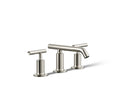 KOHLER K-14410-4-SN Purist Widespread Bathroom Sink Faucet With Lever Handles, 1.2 Gpm - Vibrant Polished Nickel